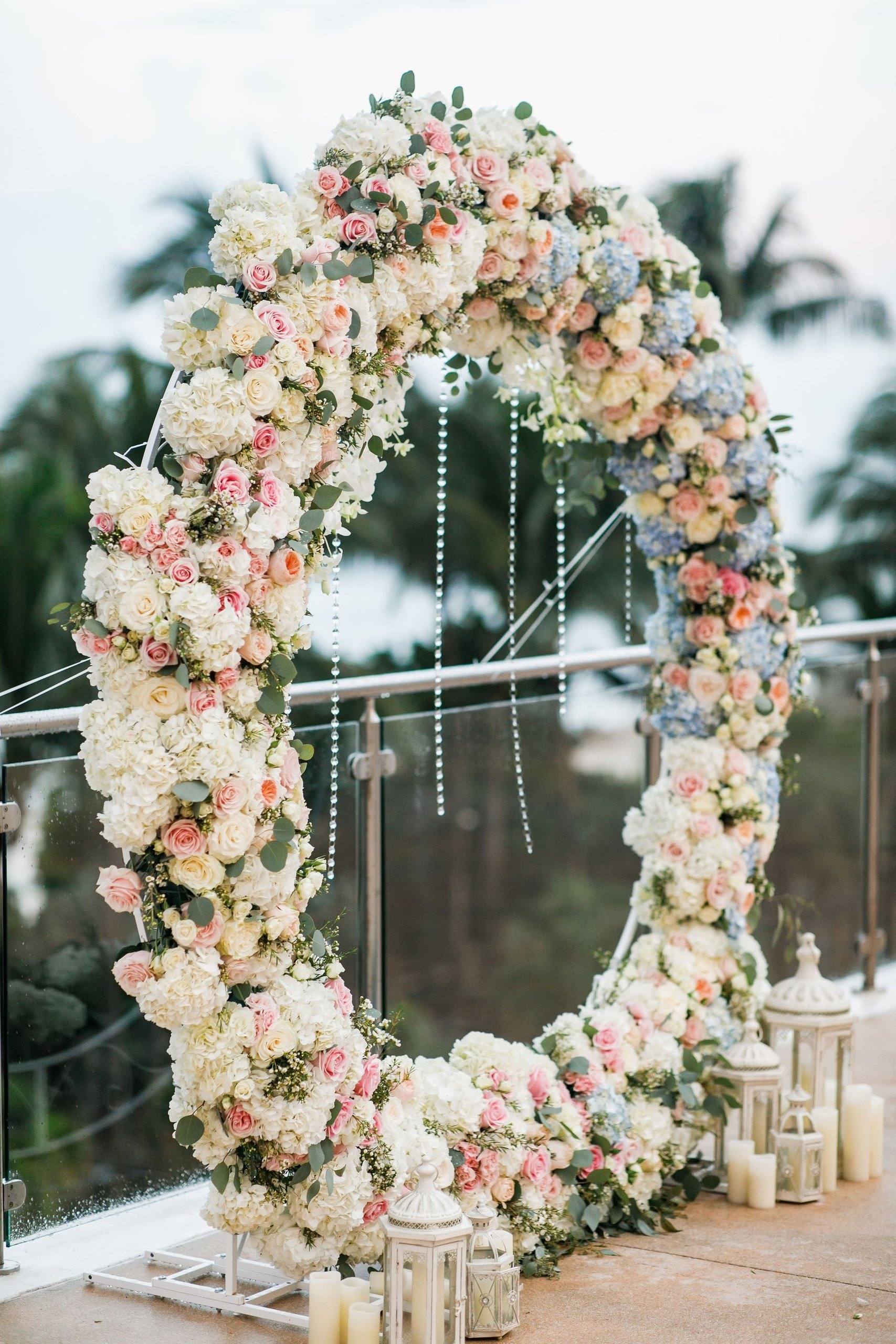 Floral circle backdrop